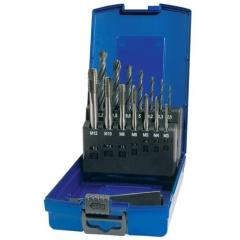 Maschinengewindebohrerset DIN 371/376 C VA M3-M12 14tlg.HSS-Co Ku.-Kass.TECWERK
