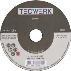 Schruppscheibe Action D125xS6mm gekr.Bohr.22,23mm TECWERK | 10 Stück