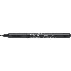 Permanentmarker Pica CLASSIC schwarz Strich-B.0,7mm Rundspitze PICA | 10 Stück