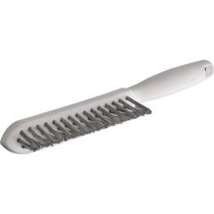 Kehlnahtbürste L.290mm 0,35mm VA-Stahldraht gewellt 3-reihig LESSMANN
