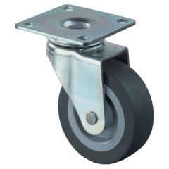 Lenkrolle D.30mm Trgf.20kg m.Platte thermoplastischer Gum.grau BS ROLLEN