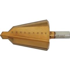 Blechschälbohrer Bohrber.24-40mm HSS TiN Gesamt-L.89mm Z.2 TECWERK