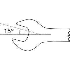 Maulringratschenschlüssel SW 17mm L.232mm umschaltb.TECWERK