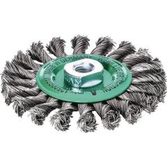 Rundbürste D.125mm Drahtstärke 0,50mm VA glatt 14mm 12500min-¹ 1 LESSMANN