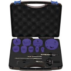 Lochsägensatz 13-tlg.19-68mm Schnitt-T.38mm HSS-Co8 TECWERK