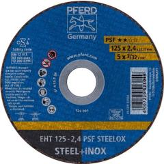 Trennscheibe PSF STEELOX D125x2,4mm ger.INOX Bohr.22,23mm PFERD | 25 Stück