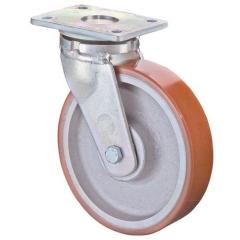 Schwerlast-Lenkrolle D.200mm Trgf.1000kg Guß-PU Platte L138xB110mm BS ROLLEN
