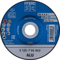 Schruppscheibe SG ALU D125xS7,2mm gekr.Alu.Bohr.22,23mm PFERD | 10 Stück