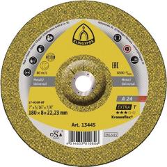 Schruppscheibe A 24 Extra D150xS6mm gekr.STA Bohr.22,23mm KLINGSPOR | 10 Stück