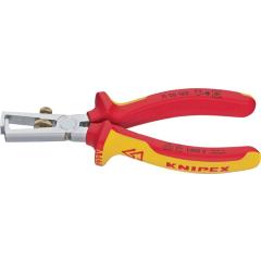 Abisolierzange L.160mm VDE verchr.Mehrkomp.-Hüllen m.Öffnungsf.KNIPEX