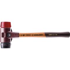 Schonhammer SIMPLEX L.405mm Kopf-Ø 60mm mittelh./hart HO Gum.schw./Plastik rot