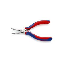 Elektronik-Greifzange Gesamt-L.145mm flachrunde Backen Form 8 Mehrkomp.-Hüllen