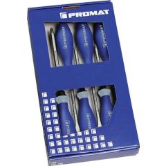 Schraubendrehersatz 6-tlg.Schlitz/PH 3K-Griff 6-Kant-Klinge/Ans.TECWERK