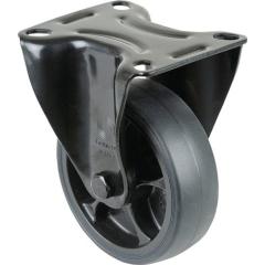 Bockrolle D.100mm Trgf.110kg Gum.Platte L104xB80mm Farbe Rl.schwarz BS ROLLEN