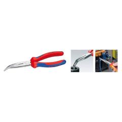 Flachrundzange L.200mm pol.40Grad gew.Comfort-Griff KNIPEX