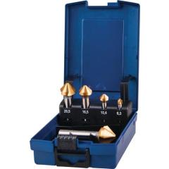 Kegelsenkersatz DIN 335C 90Grad 6,3-25mm HSS TiN 5-tlg.Ku.-Kass.TECWERK