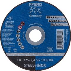 Trennscheibe SG STEELOX D125x2,4mm ger.INOX Bohr.22,23mm PFERD | 25 Stück