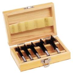 Kunstbohrersatz 5-tlg.hartmetallbestückt - Ø 15,20,25,30,35 mm Holzkasette TECWERK
