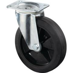 Lenkrolle D.200mm Trgf.300kg Elastikgummi Platte L135xB110mm BS ROLLEN