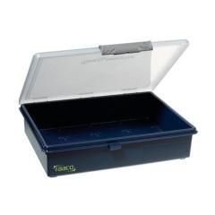 Sortimentskasten B.241xT.195xH.56mm Unterteil dkl.-blau/Deckel transp. a.PP | 9 Stück