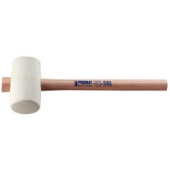 Gummihammer Kopf-D.90mm Kopf-L.139mm weiß Esche 70 Shore A flache Bahn PROMAT
