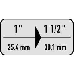 Vergrößerungsstück 450-3 Antr.1 Zoll Abtrieb 1 1/2 Zoll f.Kraftschraubereins.ASW