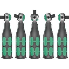 Schwenk- u.U.-Knarre 8009 Zyklop Pocket Set 1 3/8Zoll+1/4 Zoll 72 Z.WERA