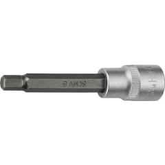 Steckschlüsseleinsatz 1/2 Zoll Innen-6-kant SW 10mm L.100mm TECWERK