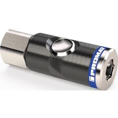 Druckknopf-Sicherheitskupplung DN 7,4,IG AluNBR Gew.G 1/4 Zoll 11,89mm TECWERK