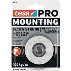 Montageband Mounting PRO Ultra Strong 66792 weiß L.1,5m B.19mm TESA | 12 Stück