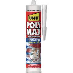 Kleb- u.Dichtstoff POLY MAX POWER transp.300g Kartusche UHU | 12 Stück