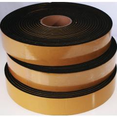 Zellkautschukstreifen B.30mm L.10m D.3mm 35 +/- 5Grad Shore EPDM schwarz | 10 Stück