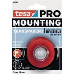 Montageband Mounting PRO Transparent 66965 transp.L.5m B.19mm TESA | 12 Stück