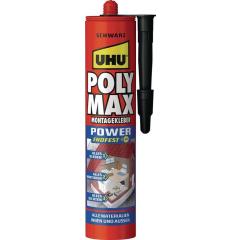 Kleb- u.Dichtstoff POLY MAX POWER schwarz 425g Kartusche UHU | 12 Stück