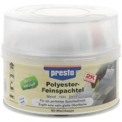 2K-Feinspachtel weiß,Härter rot 500g Dose PRESTO | 6 Stück