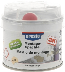 2K-Montagespachtel hell-ocker,Härter rot 250g Dose PRESTO | 6 Stück