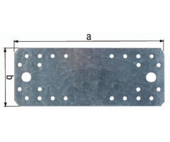 Flachverb. EN 14545:29-2 L.175mm B.65mm S.2,5mm STA sdmverz. Anz. Löcher 2/24 | 50 Stück