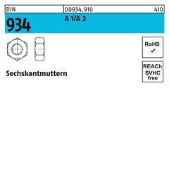DIN 934, Sechskantmuttern, rostfrei A 1/A 2, M 2 - 100 Stück