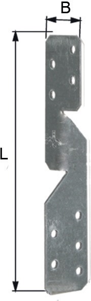 Sparrenpfettenanker links/rechts, | Stahl sdmverz., 170 x 33 x 2 mm | - 50 Stück