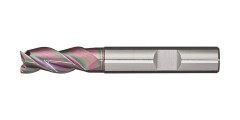Schaftfräser DIN 6527L Typ W, Ø 4 mm VHM spezial 45 Grad HB Z.2 lang TECWERK