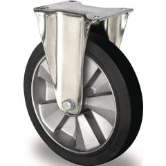 Schwerlastbockrolle D.250mm Trgf.500kg Elastikgummi Bau-H.295mm TECWERK