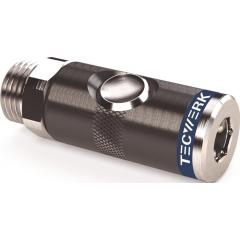 Druckknopf-Sicherheitskupplung DN 7,4,AG AluNBR Gew.G 1/2 Zoll 20,95mm TECWERK