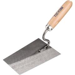 Maurerkelle L.200mm B.140mm m.Buchenholzheft,S-Hals rostfr.VA TECWERK | 20 Stück