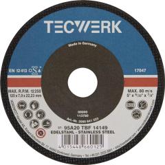 Schruppscheibe D125xS7mm gekr.Bohr.22,23mm TECWERK | 25 Stück