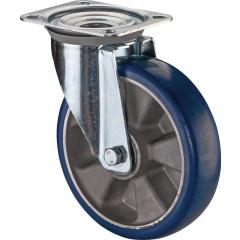 Lenkrolle D.250mm Trgf.350kg PU Platte L135xB110mm Farbe Rl.blau BS ROLLEN
