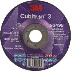Schruppscheibe Cubitron™ 3 Cut and Grind D125xS3,2mmKörnung 36+ gekr.Cubitron™ 6 | 10 Stück