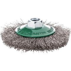 Kegelbürste D.100mm Drahtstärke 0,30mm VA gewellt 10mm 15000min-¹ 1 LESSMANN