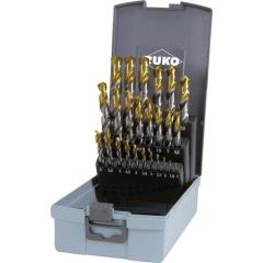 Spiralbohrersatz D338 TypN - Ø 1-13x0,5 mm HSS TiN-Kopfbeschichtet 25-tlg.Ku.-Kass.