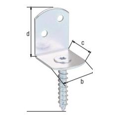 Flechtzaunhalter 83x32x30x38mm galv.verz.d.pass.L-Form GAH | 50 Stück