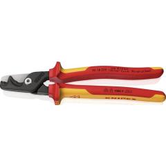 Kabelschere StepCut® XL L.225mm Kopf brün.VDE Mehrkomp.-Hüllen KNIPEX
